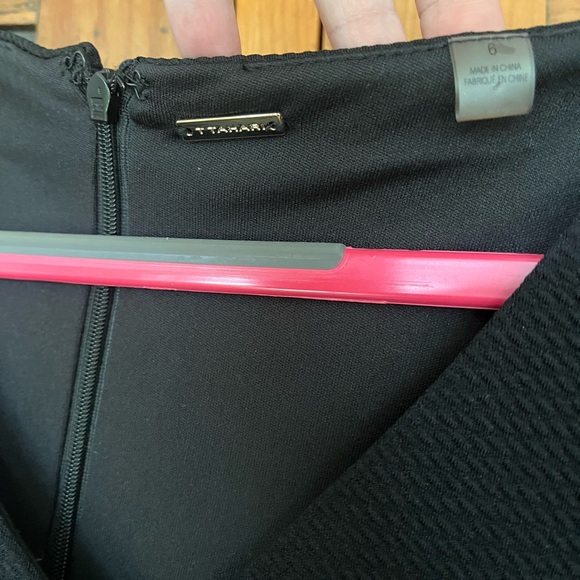 TAHARI Jumpsuit Dressy Formal Size 6 Wide Leg Black Sleeveless Crew Neck Pockets - Picture 2 of 9